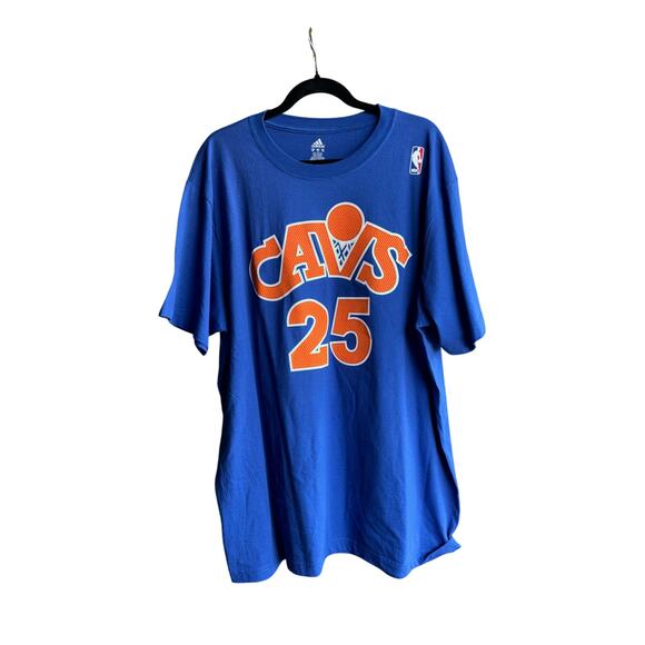 Adidas 2x NBA Cavs Cavilers Price tshirt with basketball textured print - Picture 1 of 7